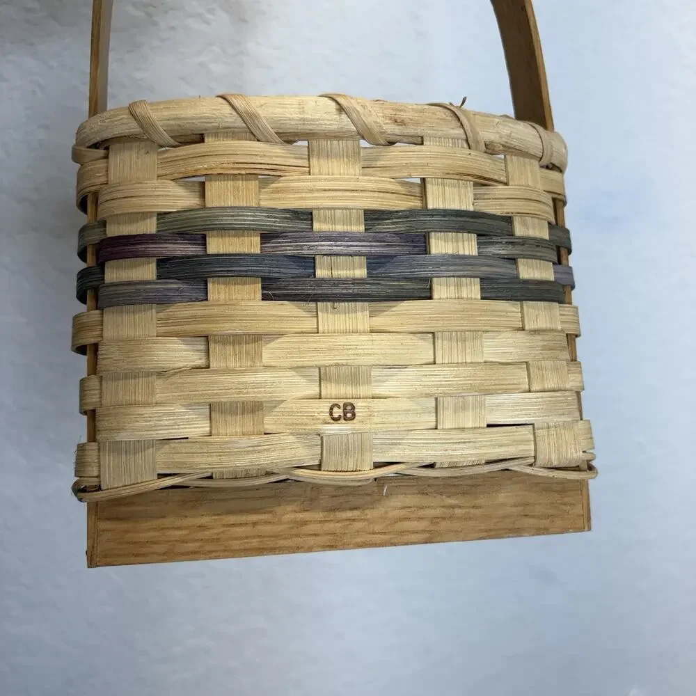 CB Cracker Barrel? Wall Pocket Basket With Hooks For Keys, retro, vintage, decor